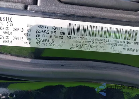 2018 Jeep Grand Cherokee Altitude 4X4 z USA, uszkodzony, nr VIN 1C4RJFAG7JC465748